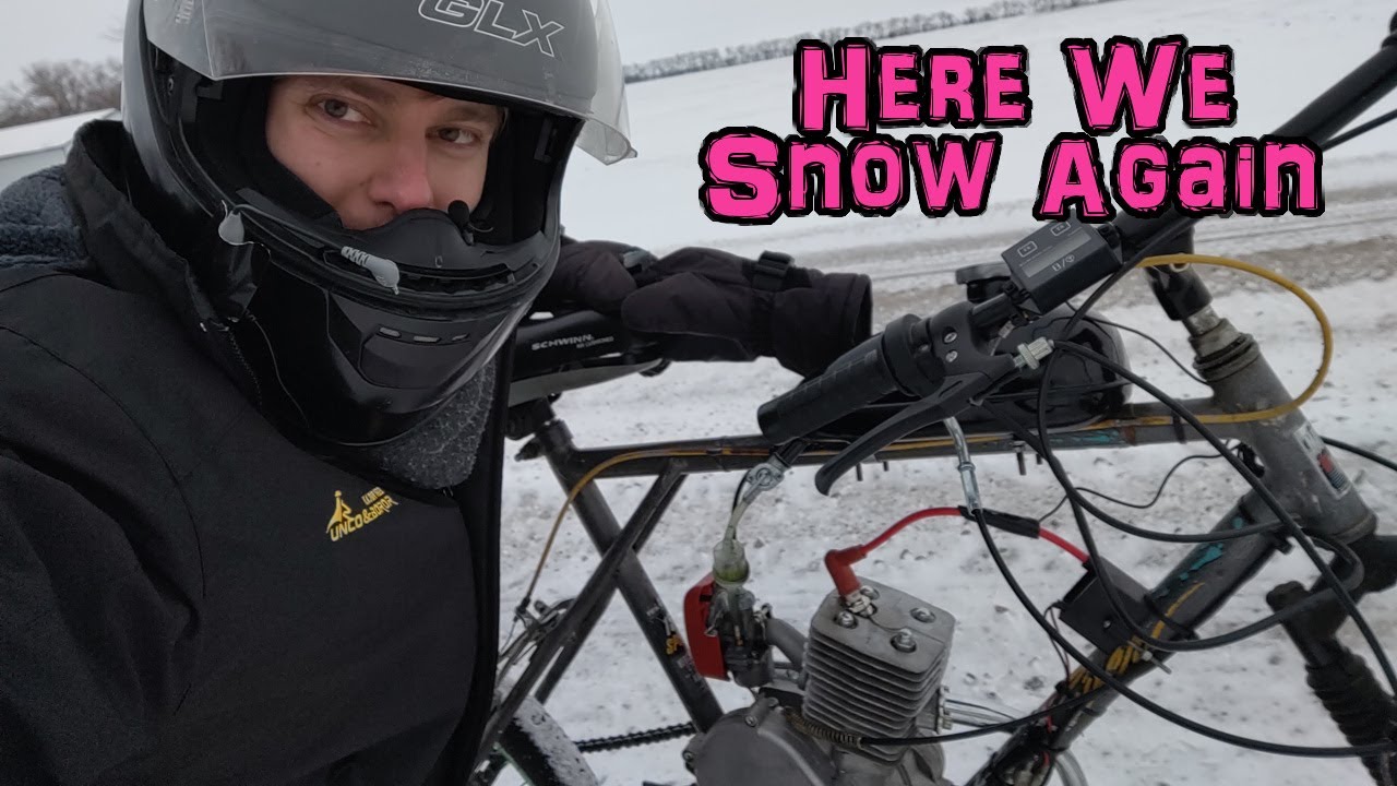 Cross-Country Motorized Bike Ride in the Winter