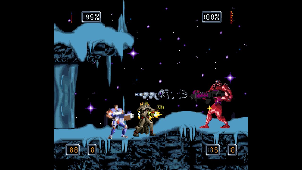 Doom Troopers: Mutant Chronicles SNES 2 player 60fps