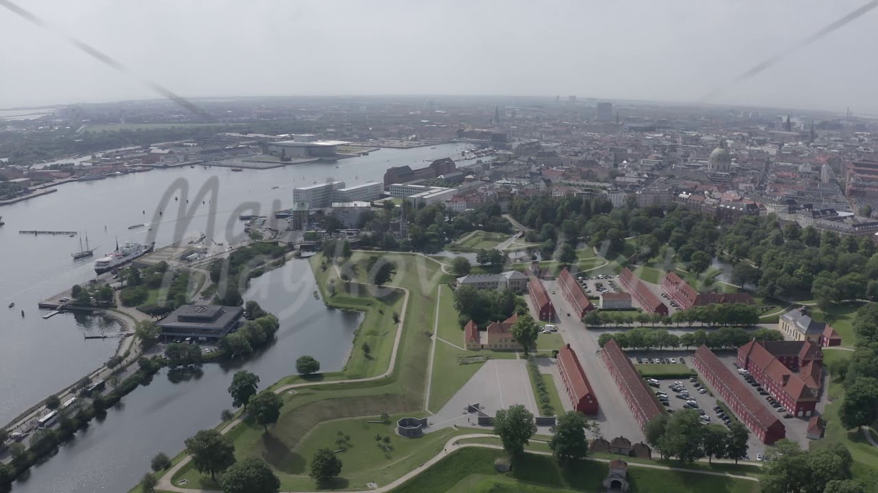 D-Log. Copenhagen, Denmark. Antique Fort Kastellet, Aerial View