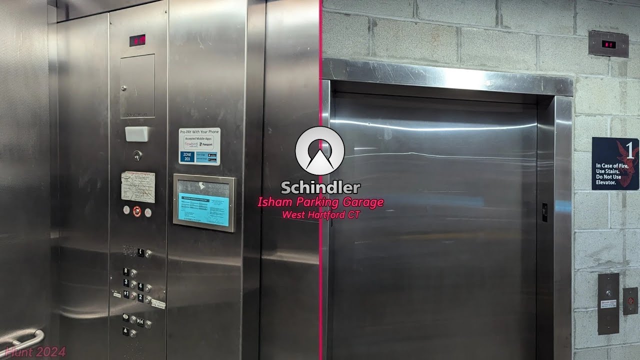 MODDED: Funky Schindler 330A Hydraulic Elevator | Isham Parking Garage, West Hartford CT
