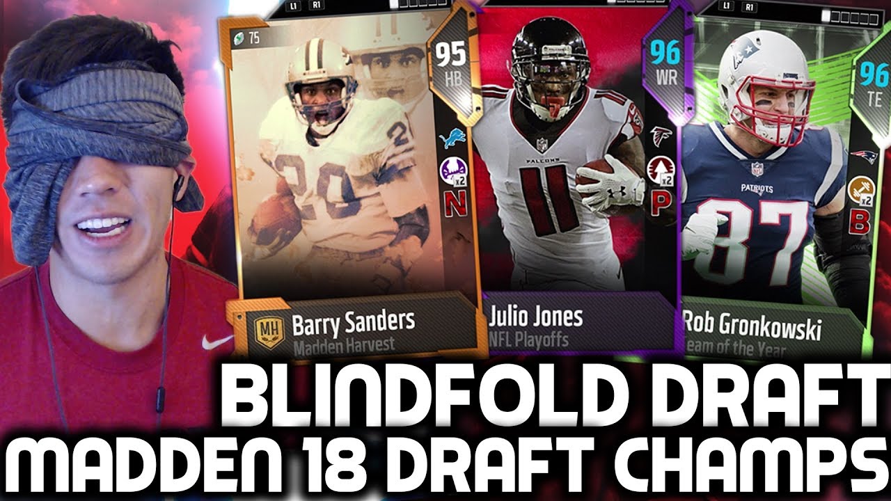 BLINDFOLD DRAFT! 2 DRAFT N' PLAYS! Madden 18 Draft Champions