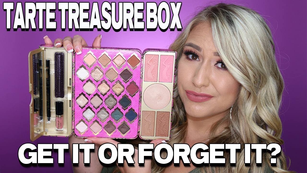 NEW! TARTE COSMETICS LIMITED EDITION TREASURE BOX COLLECTOR’S SET ! REVIEW AND SWATCHES