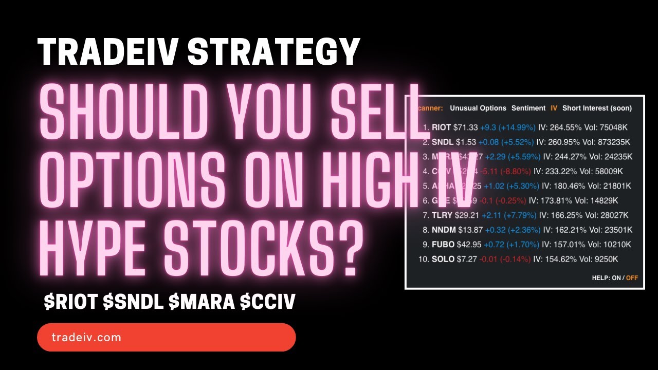 Should you sell options on high IV or hype stocks? | Options Selling Strategy | Wheel