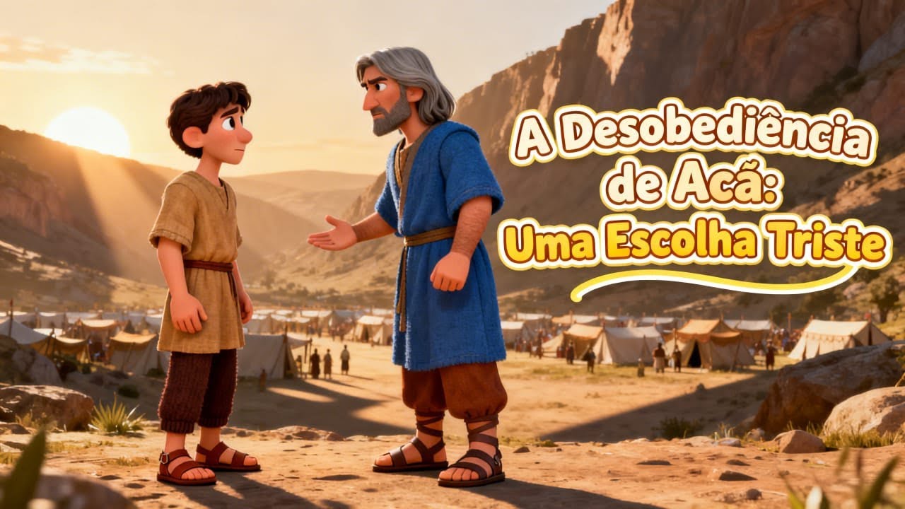 Acã – O Erro Que Trouxe Consequências ⚠️📖 | História Bíblica Infantil
