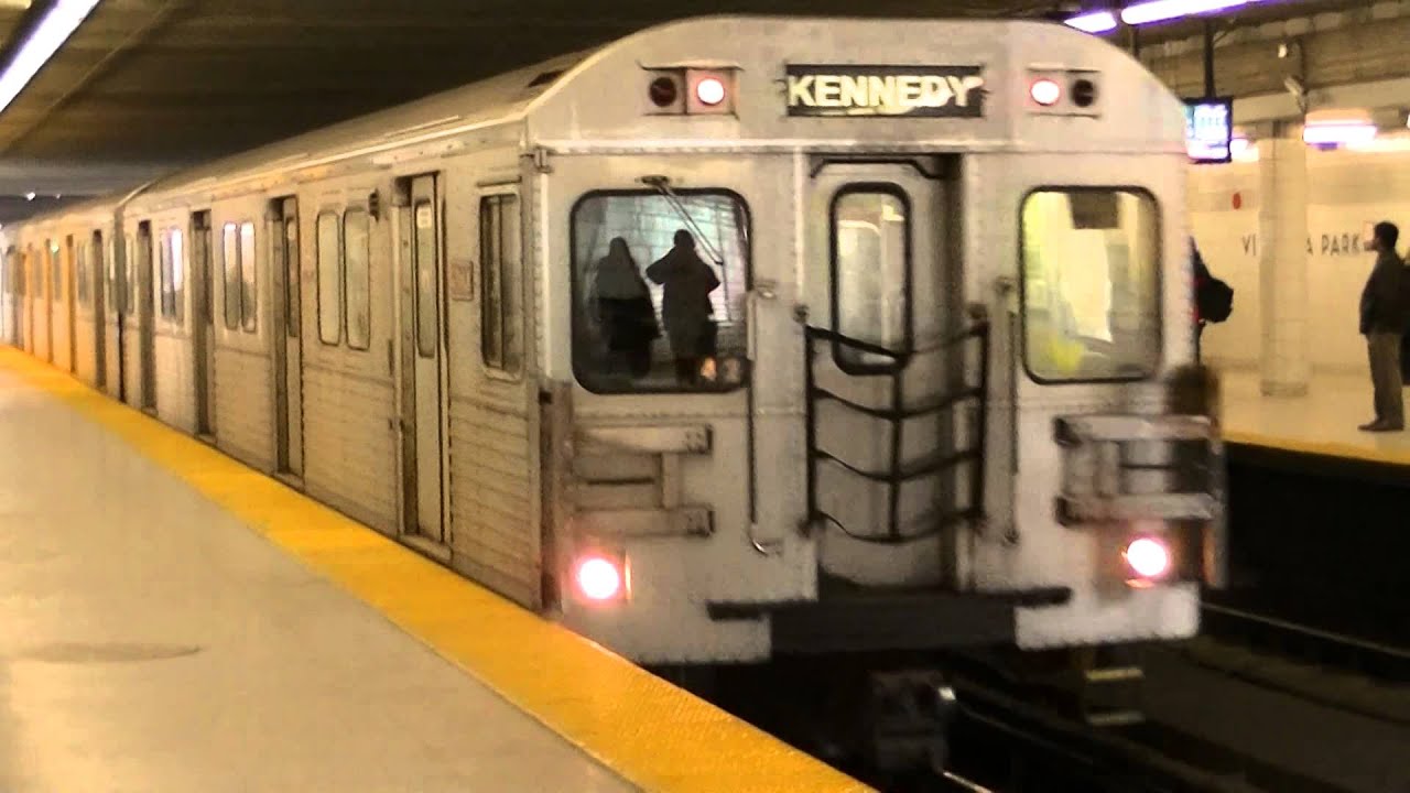 Toronto Subway T-1 Arriving At Victoria Park Station
