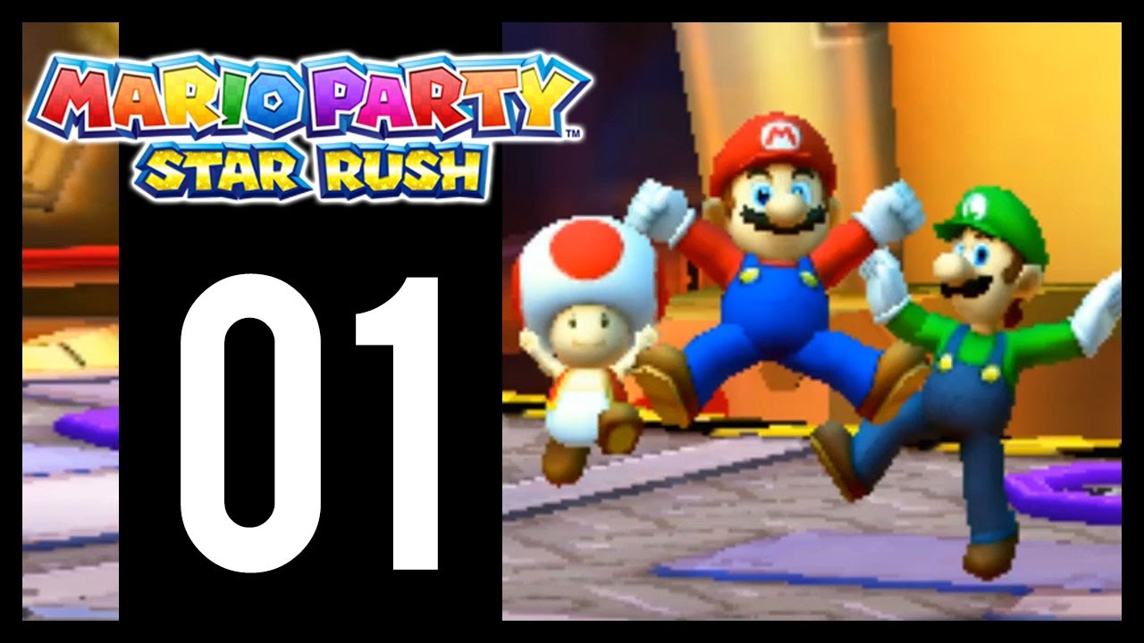 Mario Party Star Rush Gameplay - Part 1 - Toad Scramble (3DS)
