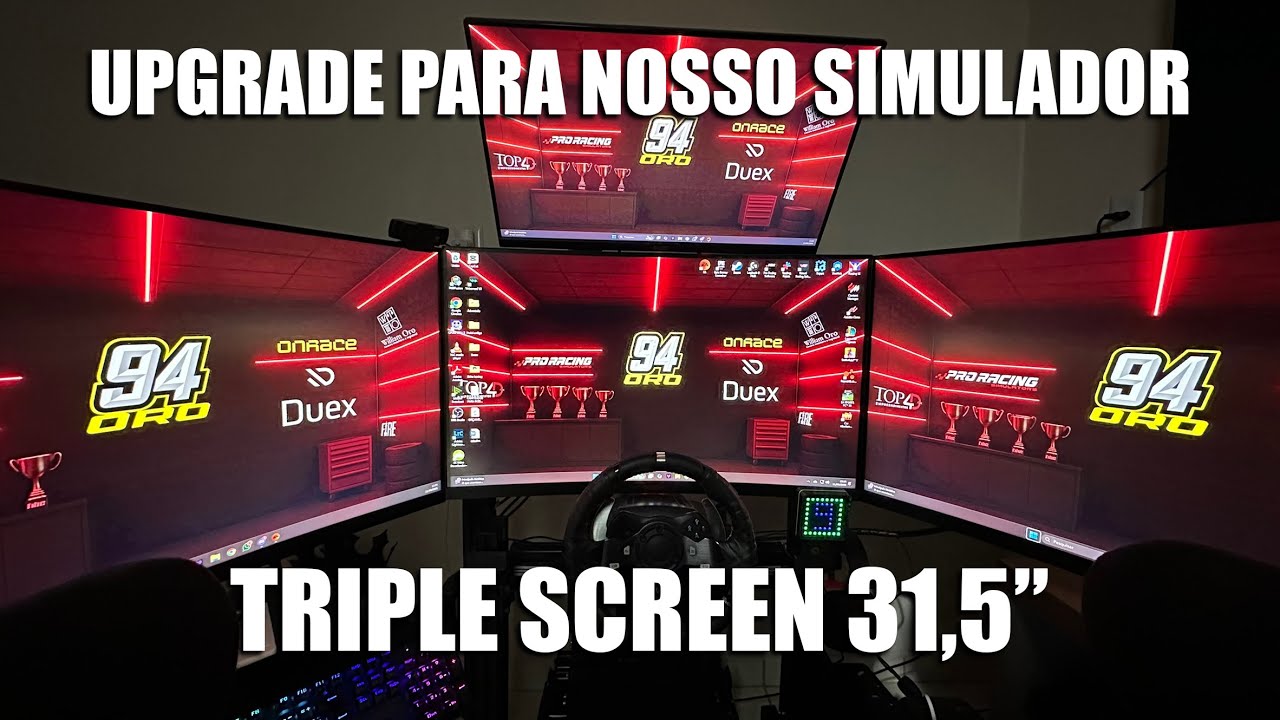 MONTAMOS 4 TELAS NO NOSSO COCKPIT DE CORRIDA!