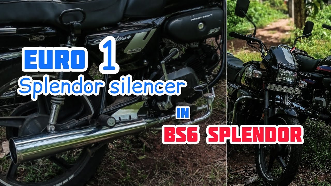 Euro 1 silencer in bs6 splendor | bs6 splendor modified | hero honda splendor modified | splendor