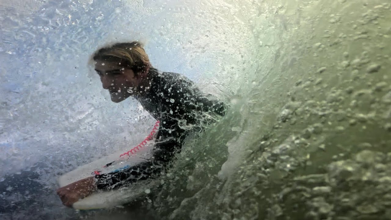 GLASSY South Bay Shorebreak | Stunning Slo-Mo Bodyboarding