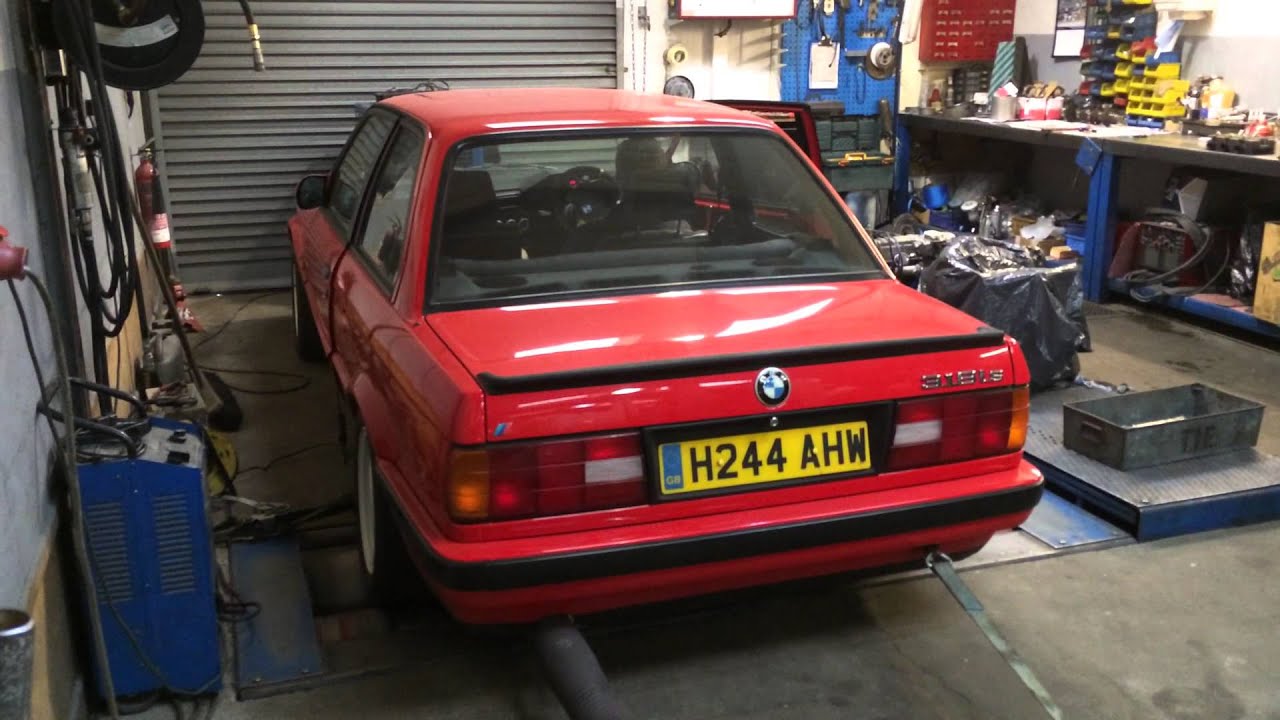 BMW e30 318is M42 Dyno Run 290 275 Cat Cams, Dblias itb's Sandy Brown