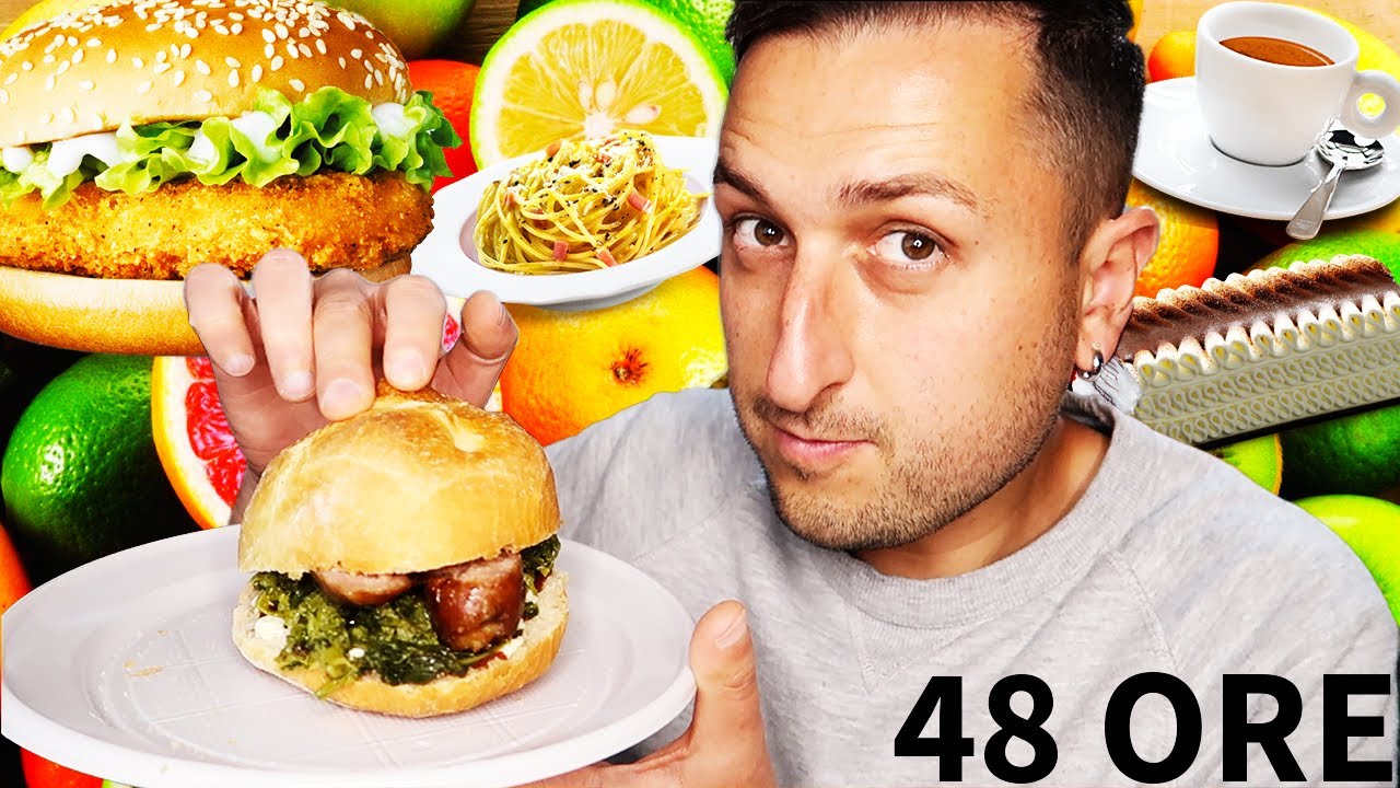 😋 COSA MANGIO IN 48 ORE⁉️🤔🍕🍟🥪🍦☕️ GABBOMAN