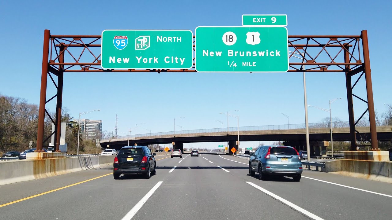 Interstate 95  (NJ TPKE) Exit 8 to 16 | central to northern New Jersey