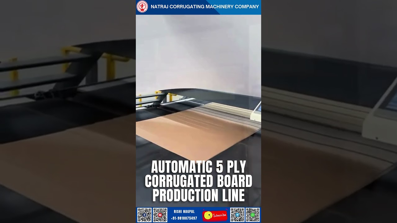 Automatic 5 Ply Corrugated Board Production Line | Natraj Corrugation Machine Price