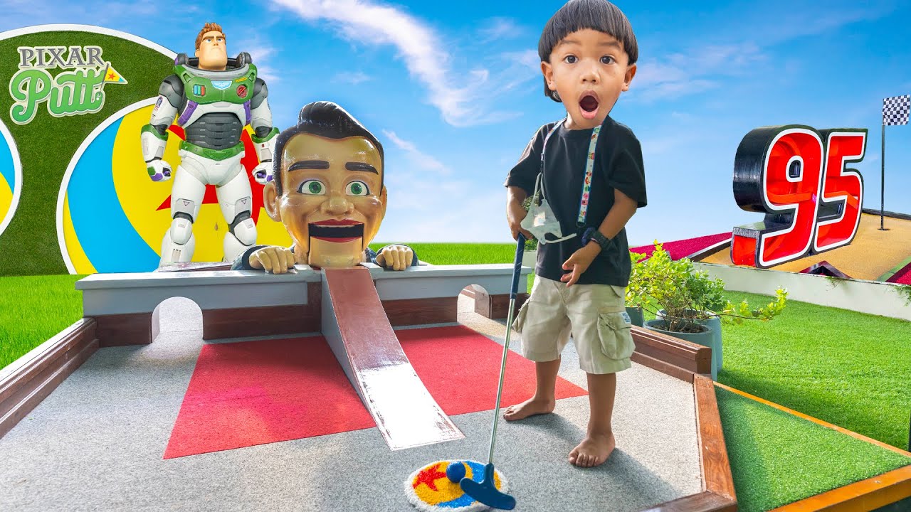 มินิกอล์ฟการ์ตูนเด็ก พัตต์กอล์ฟ Pixar Putt | พี่ปลื้ม