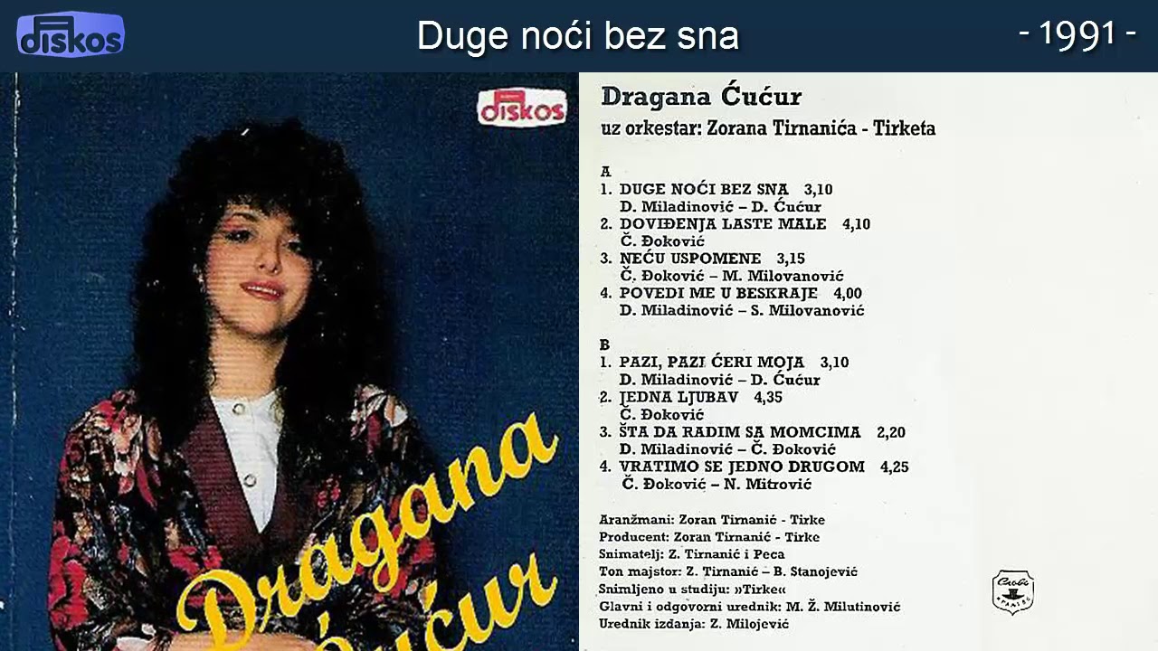 Dragana Cucur - Duge noci bez sna - (Audio 1991)