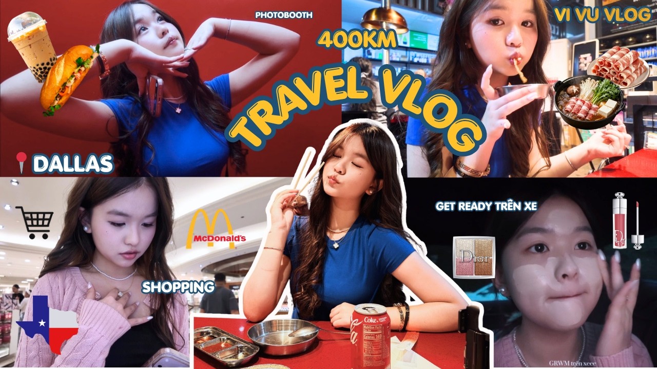 TRAVEL VLOG 🇺🇸✨| ĐI PHƯỢT 400KM TRONG 1 NG&Agrave;Y C&Oacute; G&Igrave; VUI⁉️| photobooth, đi ăn,shopping,makeup tr&ecirc;n xe