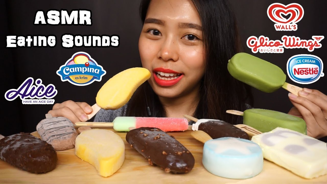 ASMR Assorted Ice Cream Bars | Crunchy Eating Sounds | No Talking