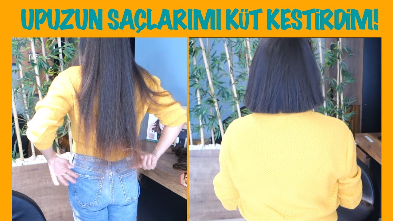 UPUZUN SAÇLARIMI KÜT KESTİRDİM! DEĞİŞİME TANIK OLUN :)