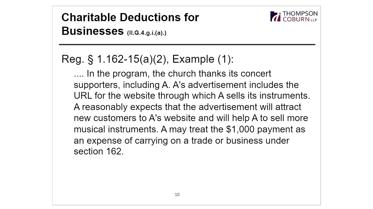 Business Charitable Deductions; Business Entity or Trust; Basis Step-Up & Powers of Appointment