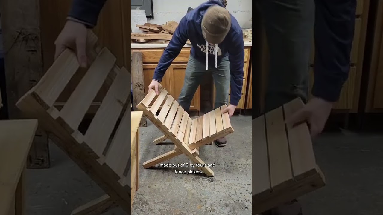 DIY Portable Adirondack Chair | Easy 2-Piece Build #easywoodtools  #woodworking #woodwood #woodwork