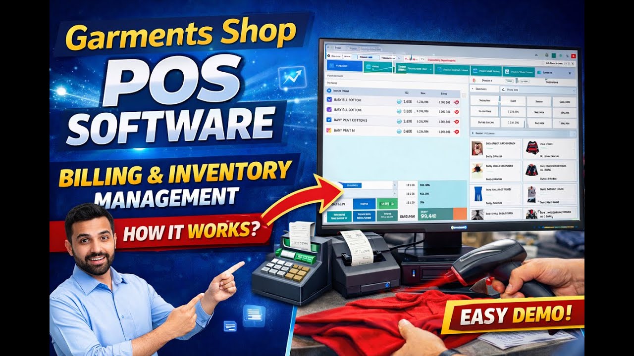 Garments Store POS Software Working Demo | Billing & Stock Management | POSOYE