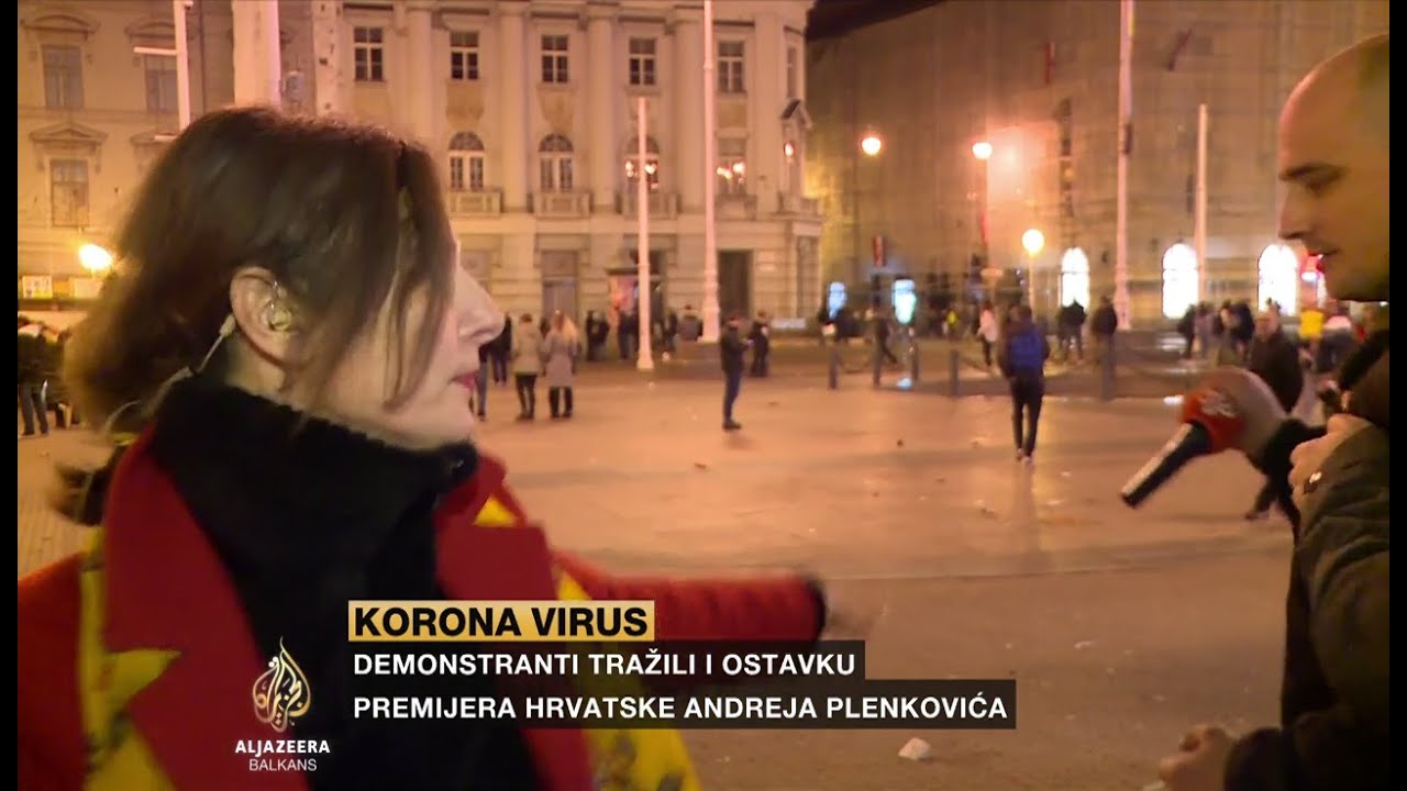 Novinari na meti demonstranata u Zagrebu