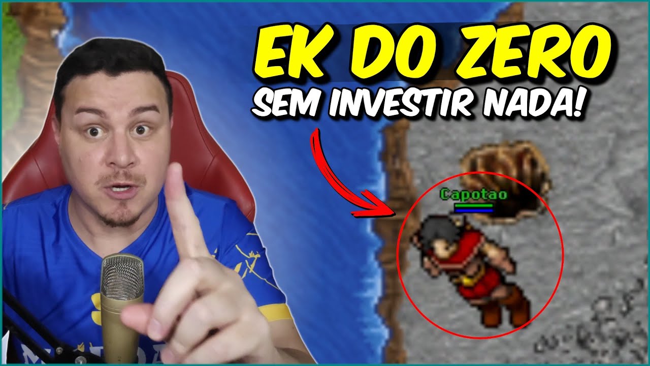 EP - 1 O SEGREDO para upar EK DO ZERO sem gastar nada... VOCES ESCOLHEM A HUNT TASK, QUESTS, OUTFITS