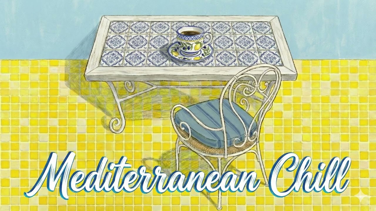 PlaylistㅣJazz Acousticㅣ Mediterranean Café Vibes🌊☕ㅣ 지중해 카페 배경음악ㅣ 地中海カフェ・チルミュージック