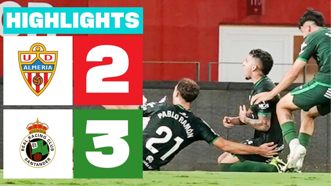 ALMERÍA UD 2 - 3 REAL RACING CLUB | RESUMEN LALIGA HYPERMOTION