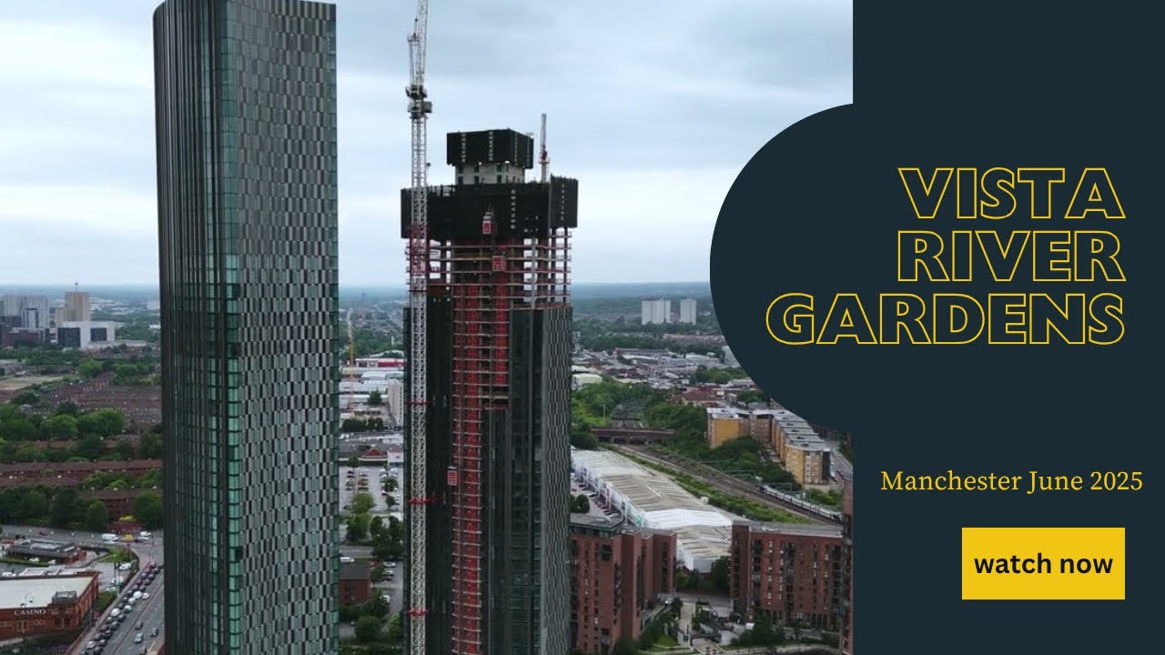 Trinity Island – Manchester’s Future Skyline | Aerial Construction Update