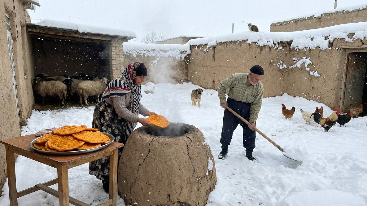 ​"Battling the Cold, Baking the Bread: The Beautiful Struggle of Elderly Village Life"
