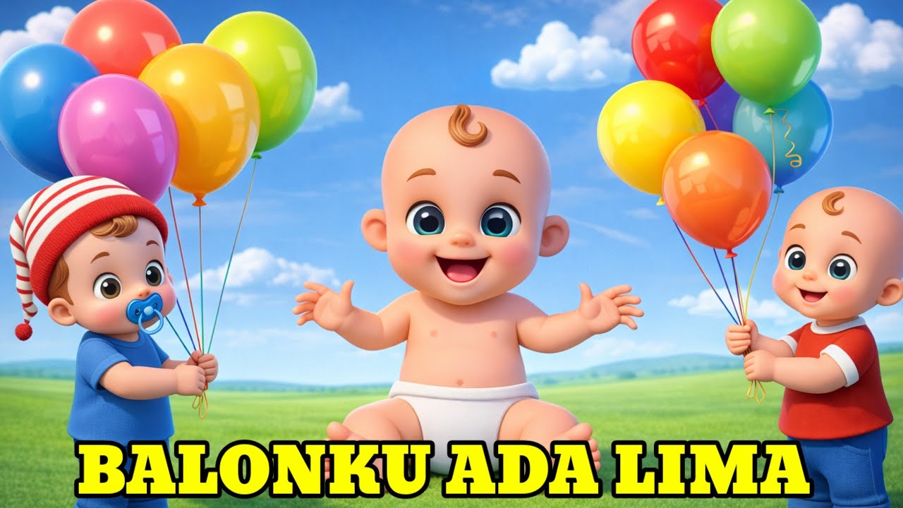 Lagu Anak Anak || Balonku Ada Lima || Balonku Ada Lima Rupa Rupa Warnanya || Lagu Anak Balita