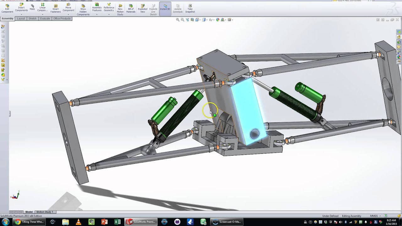 Tilting Three Wheeler Suspension 2.0