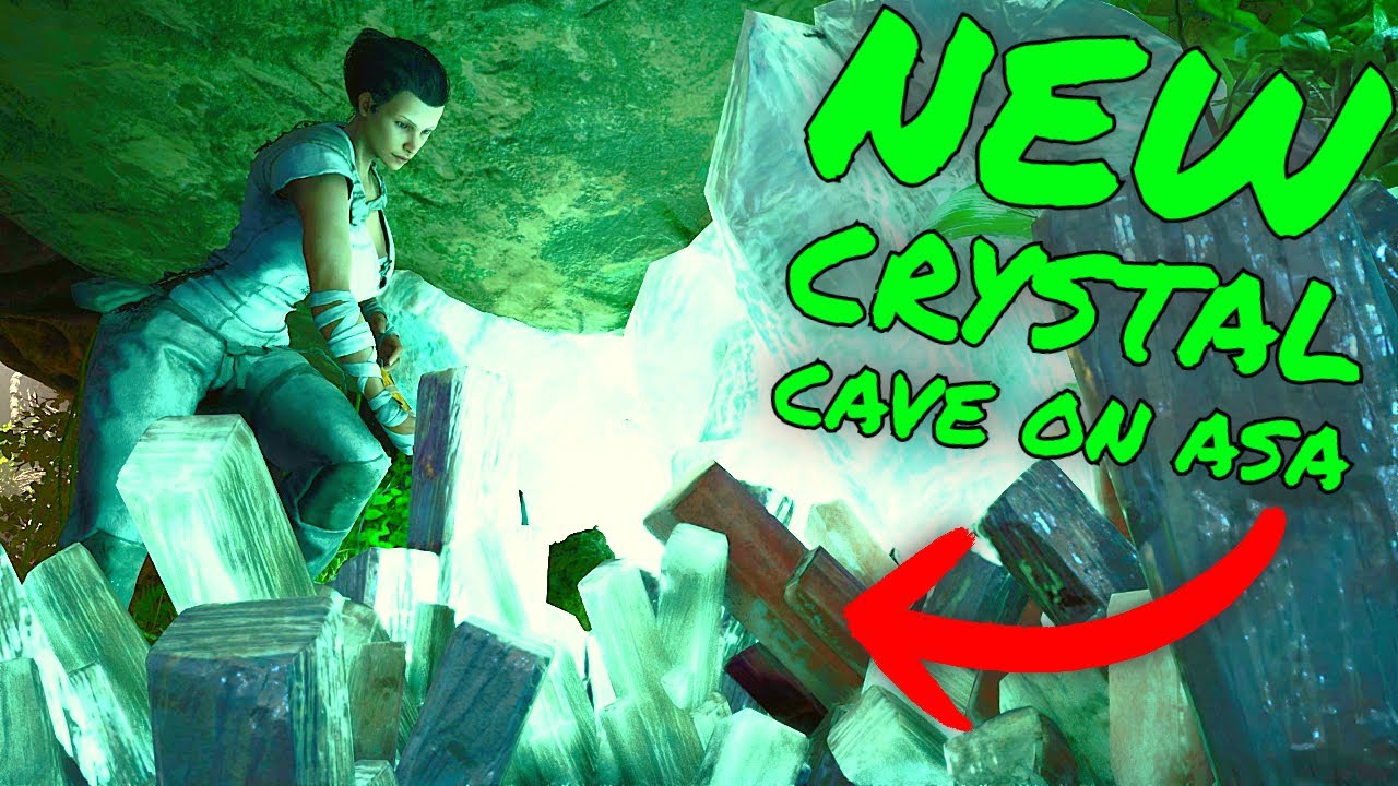 NEW CRYSTAL CAVE on THE ISLAND in Ark Survival Ascended! 2000 or more Crystal per run!!!! ASA Tips