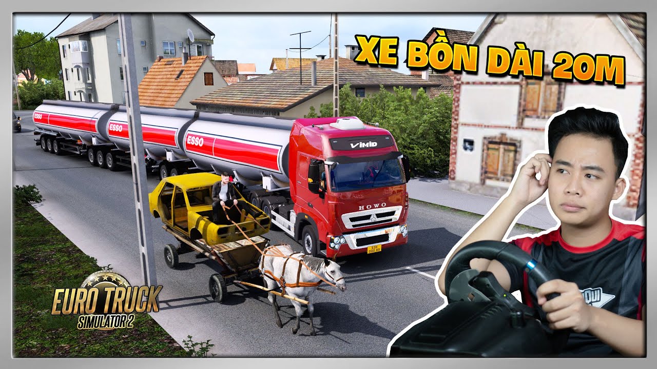 ETS2 - Xe Đầu Kéo HOWO Vận Chuyển 3 Thùng Bồn Siêu Dài 