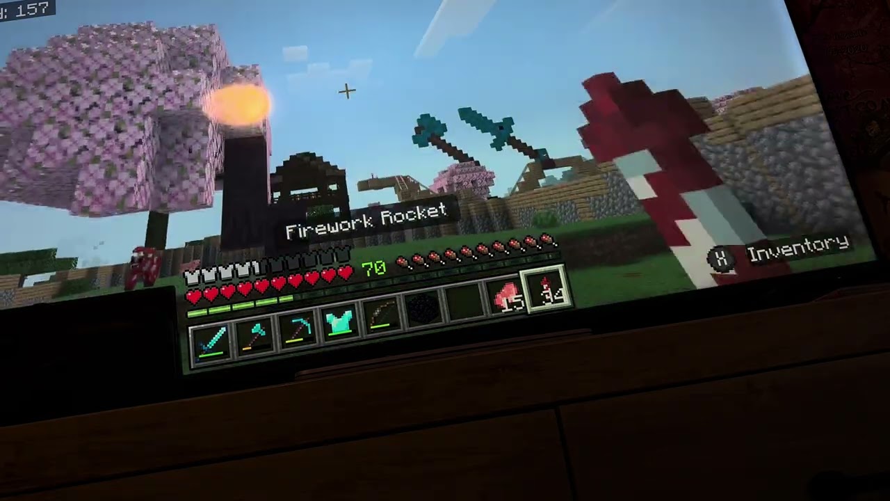 Playing Minecraft