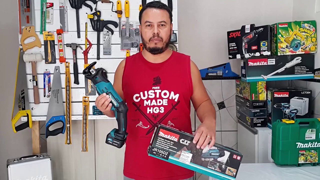 Serra Sabre Makita a Bateria 12V JR105DZ - REVIEW E TESTE