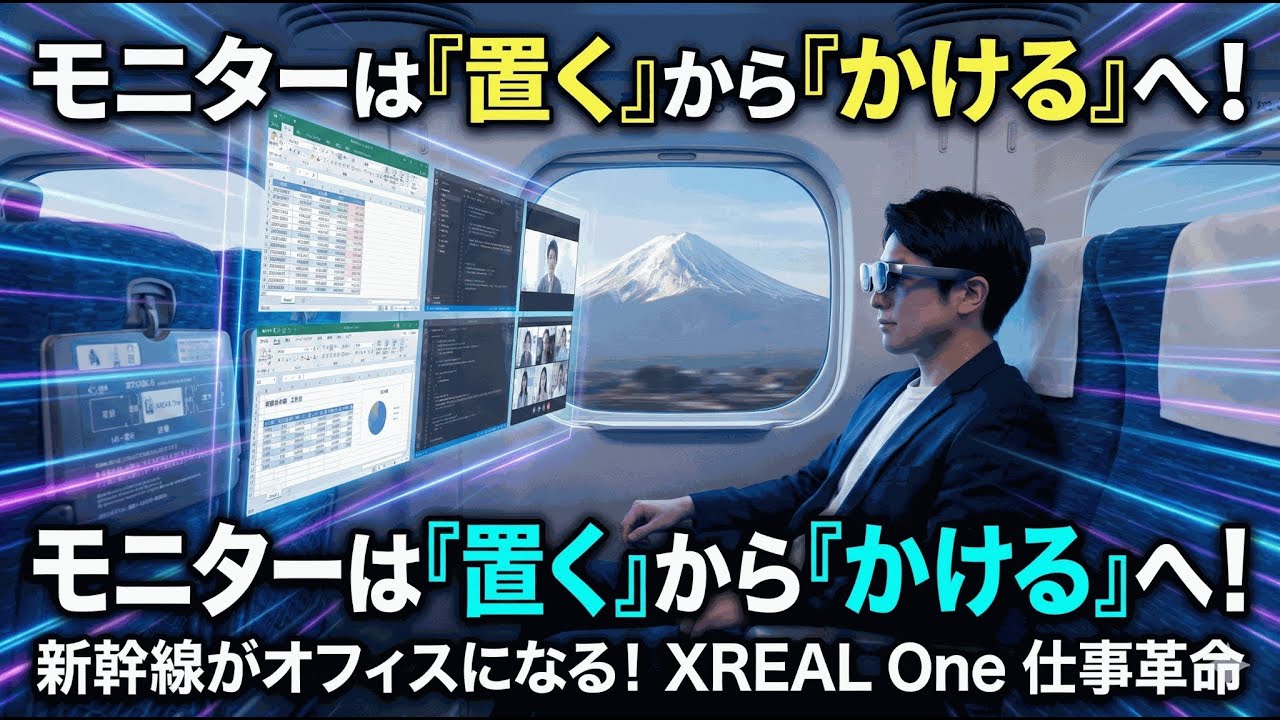 【革命】モニターは「置く」から「かける」時代へ！ARグラス「XREAL One」が変える仕事環境