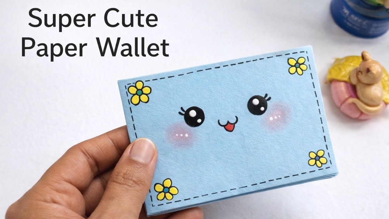 Super Cute Kawaii Paper Wallet | Easy DIY with A4 Paper | DIY Origami Wallet 