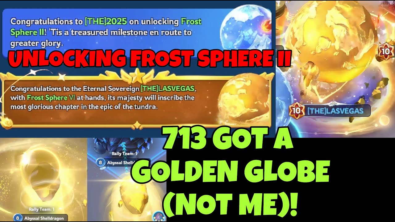 713's Whiteout Survival First Golden Globe Meteor (NOT ME). Unlocking Frost Sphere II Prestige Merit