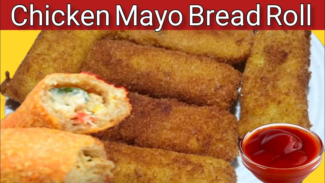 Chicken Mayo Bread Roll Recipe||Easy bread roll
