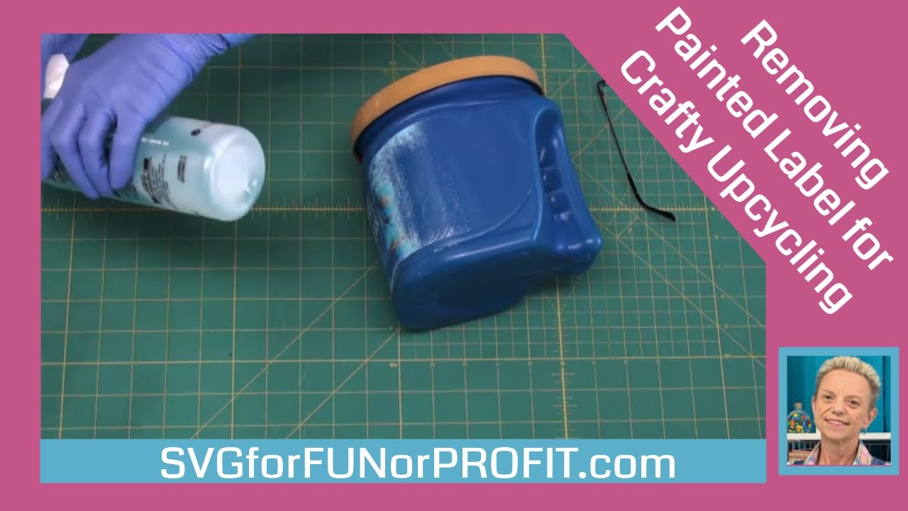 Removing Painted On Label For Crafty Upcycling