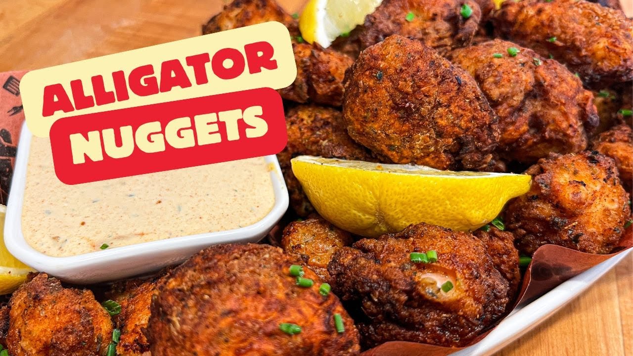 Рецепт хрустящих жареных наггетсов из мяса аллигатора | Неотразимая закуска в южном стиле