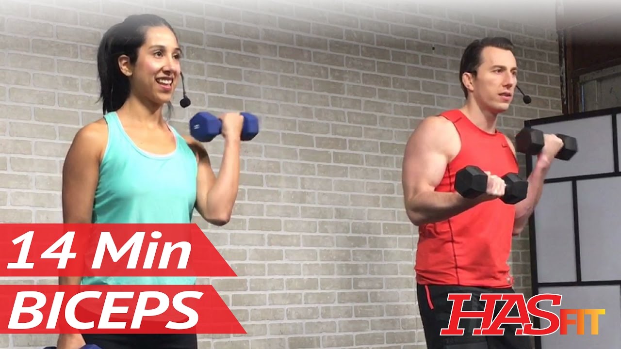 14 Min Dumbbell Bicep Workout - Biceps Workout at Home - Bicep Workout with Dumbbells Bicep Exercise
