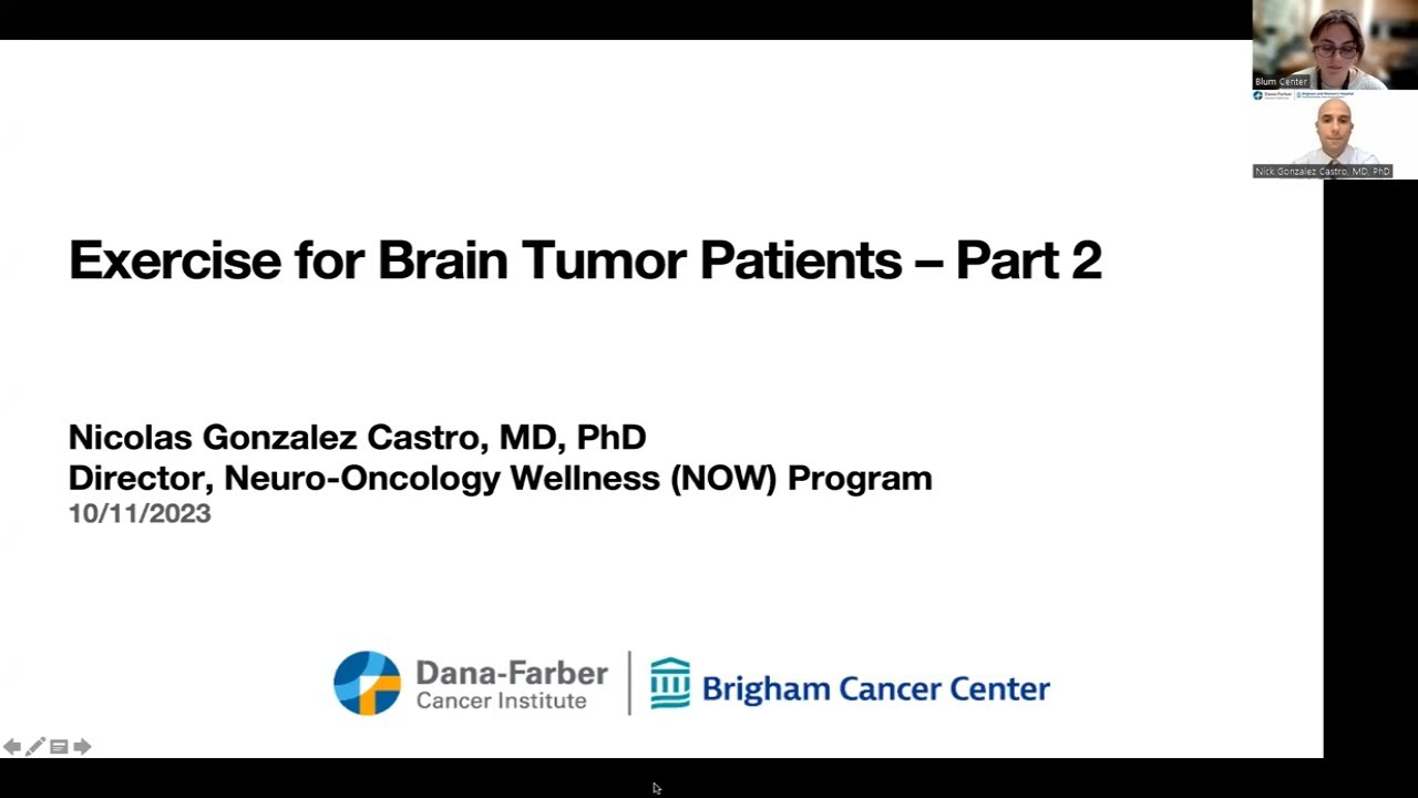 NOW Program Educational Webinars: Exercise for Brain Cancer Patients Part II