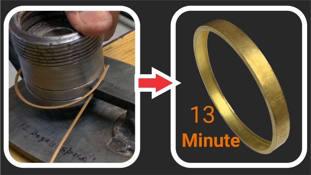 How Make Gold Bangle In Just 13 Minutes | Gold Bangle Making | #goldbangles #gold #jewelery