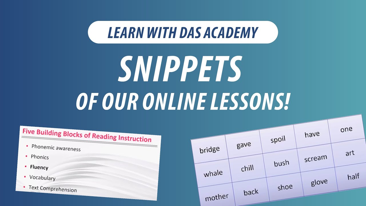 Snippets of DAS Academy online lessons!