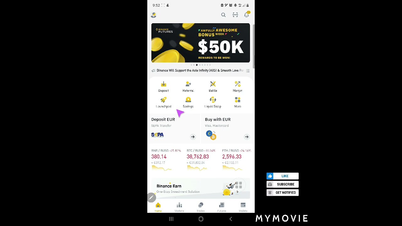 How do I set a price alert in Binance? Mobile App