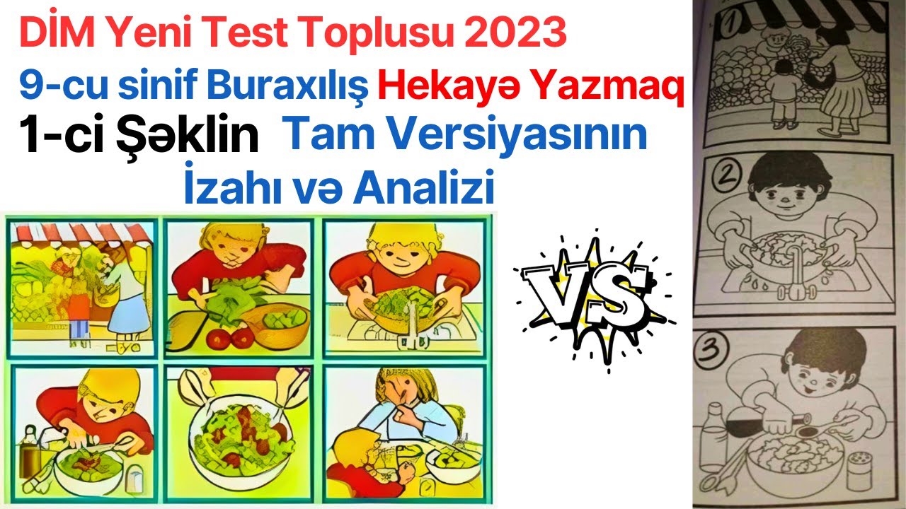 DİM YENİ TEST TOPLUSU 2023 İNGİLİS DİLİ | Hekayə Yazmaq | 1-ci Şəkil İzahı və Analizi | Buraxılış 9