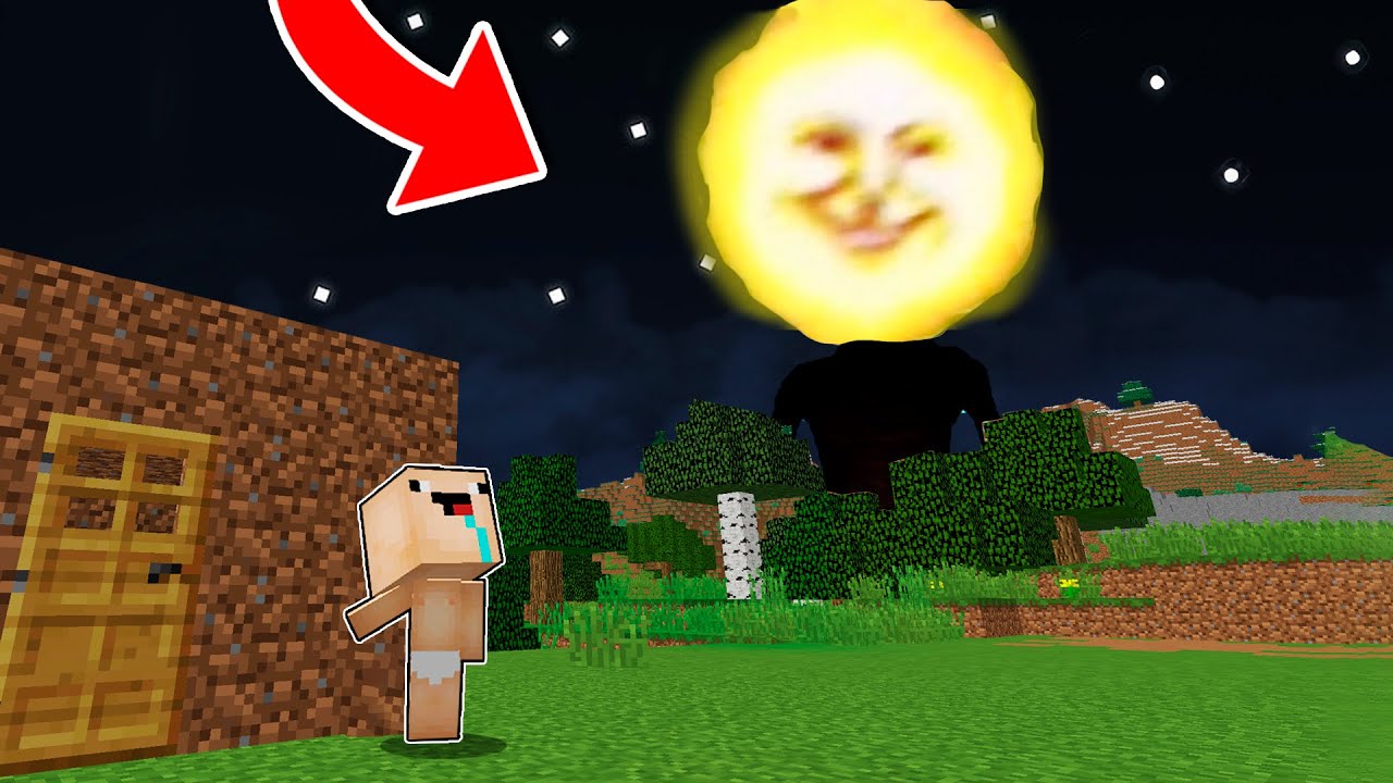 ESO NO ES LA LUNA... NO LA MIRES en MINECRAFT 😰 🌖 BEB&Eacute; NOOB NO MIRES LA LUNA